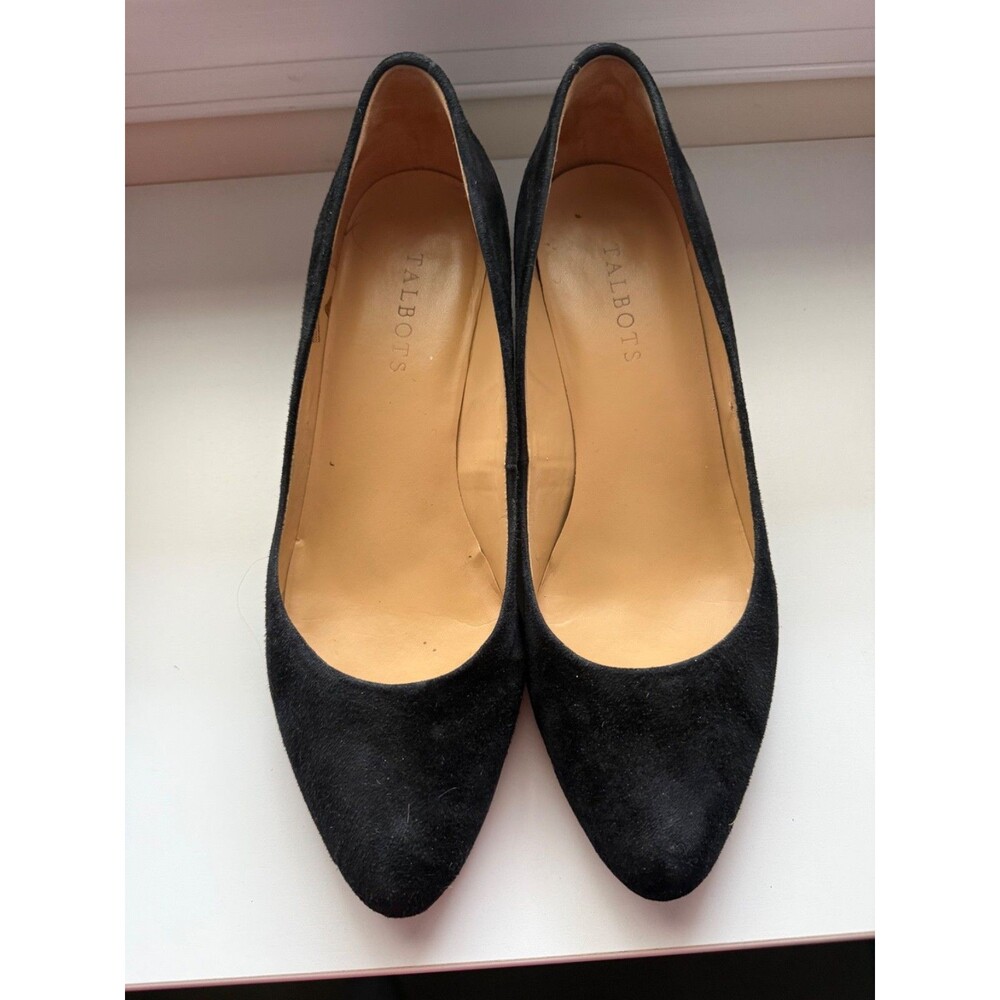Talbots Black Suede Porsha Wedge - 10M